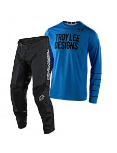 CONJUNTO TROY LEE DESIGNS 2021 MIX GP AIR PINSTRIPE & GP MONO - AZUL / PRETO